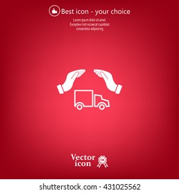 Car Insurance web icon. vector design
