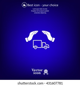 Car Insurance web icon. vector design
