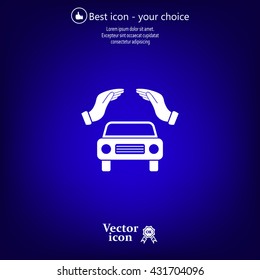 Car Insurance web icon. vector design