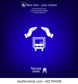 Car Insurance web icon. vector design
