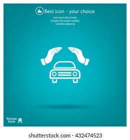 Car Insurance web icon. vector design
