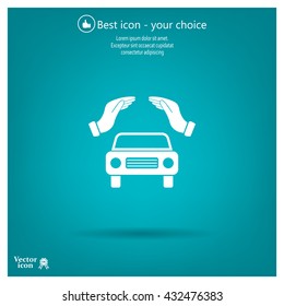 Car Insurance web icon. vector design