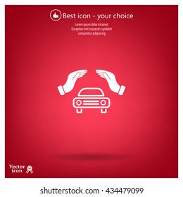 Car Insurance web icon. vector design