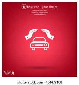 Car Insurance web icon. vector design