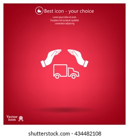Car Insurance web icon. vector design