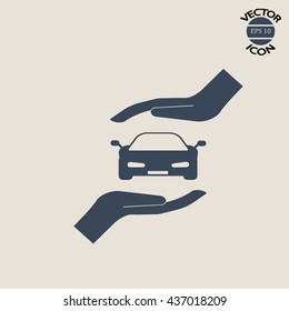 Car Insurance web icon. vector design