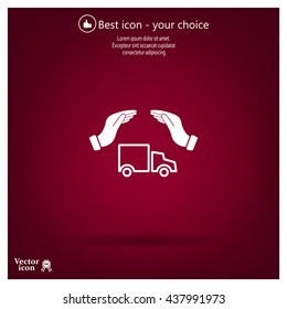 Car Insurance web icon. vector design