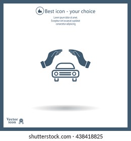 Car Insurance web icon. vector design