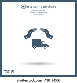 Car Insurance web icon. vector design