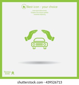 Car Insurance web icon. vector design