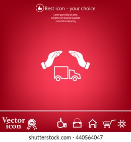 Car Insurance web icon. vector design