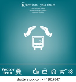 Car Insurance web icon. vector design