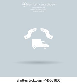 Car Insurance web icon. vector design