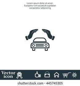 Car Insurance web icon. vector design