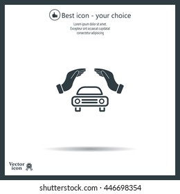 Car Insurance web icon. vector design