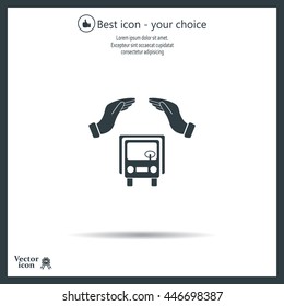 Car Insurance web icon. vector design
