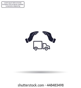 Car Insurance web icon. vector design