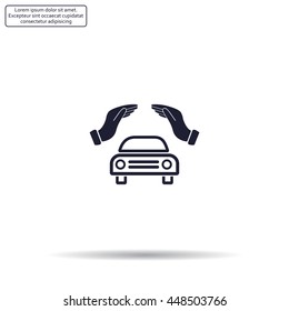 Car Insurance web icon. vector design