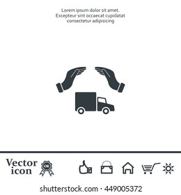 Car Insurance web icon. vector design