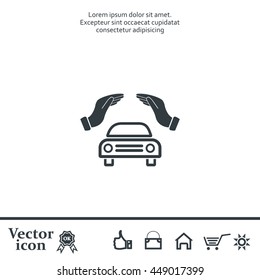 Car Insurance web icon. vector design