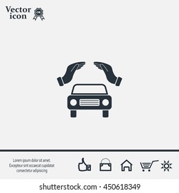 Car Insurance web icon. vector design