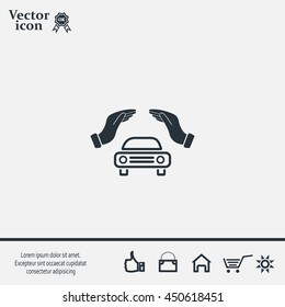 Car Insurance web icon. vector design