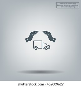Car Insurance web icon. vector design
