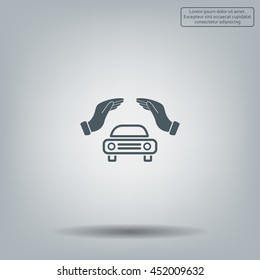 Car Insurance web icon. vector design
