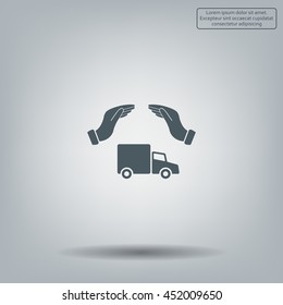 Car Insurance web icon. vector design