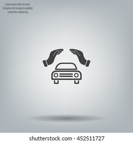 Car Insurance web icon. vector design