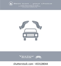 Car Insurance web icon. vector design