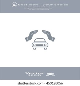 Car Insurance web icon. vector design