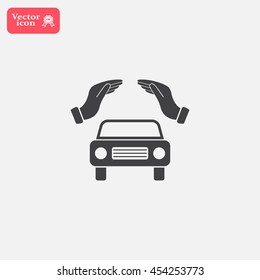 Car Insurance web icon. vector design