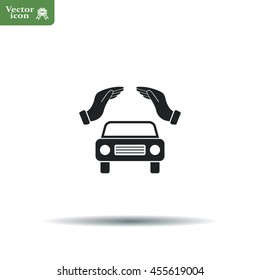 Car Insurance web icon. vector design