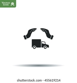 Car Insurance web icon. vector design