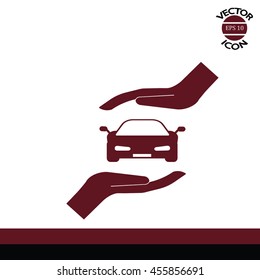 Car Insurance web icon. vector design