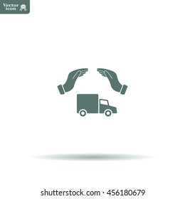 Car Insurance web icon. vector design