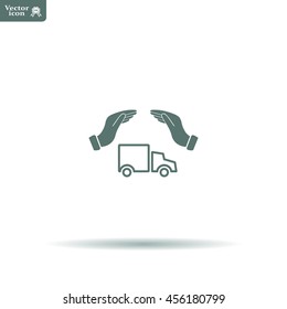 Car Insurance web icon. vector design