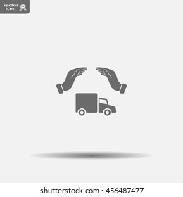 Car Insurance web icon. vector design