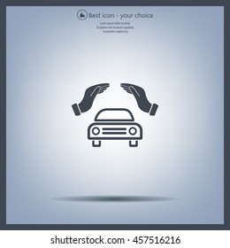 Car Insurance web icon. vector design
