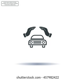 Car Insurance web icon. vector design