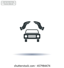 Car Insurance web icon. vector design