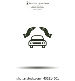Car Insurance web icon. vector design