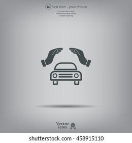 Car Insurance web icon. vector design