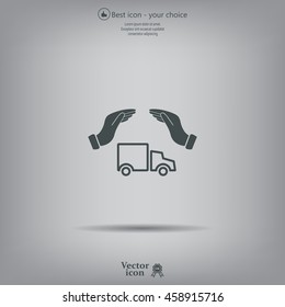 Car Insurance web icon. vector design