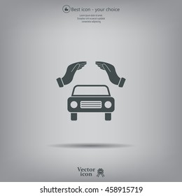 Car Insurance web icon. vector design