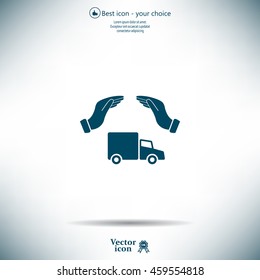 Car Insurance web icon. vector design