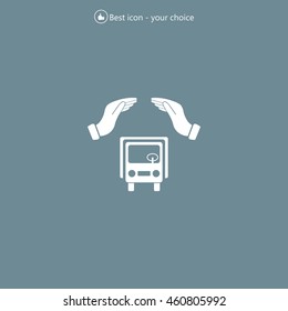 Car Insurance web icon. vector design
