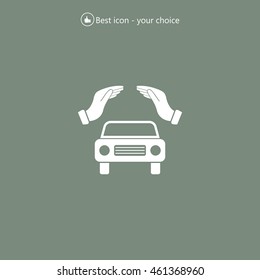 Car Insurance web icon. vector design