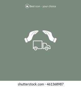 Car Insurance web icon. vector design
